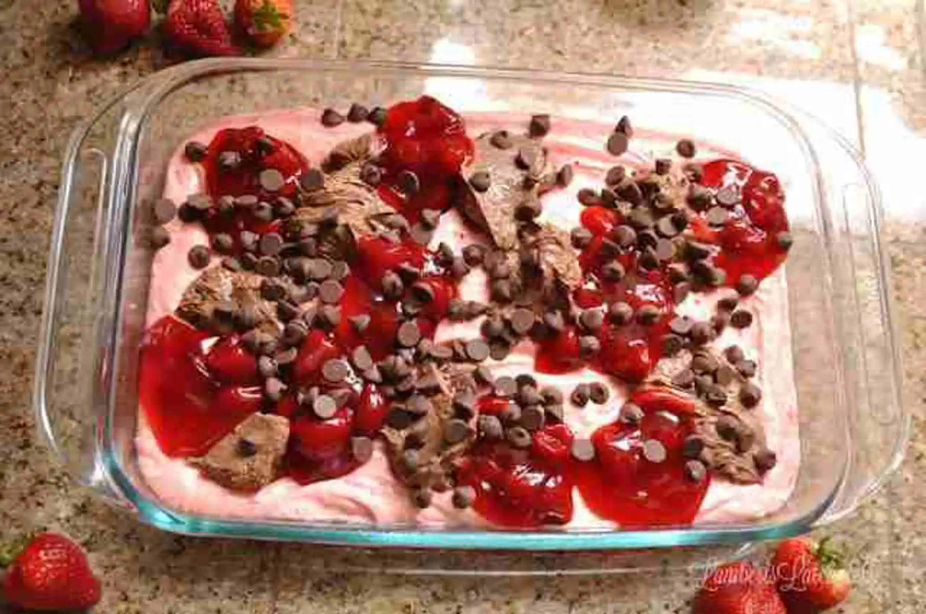 chocolate chips added to mixture.