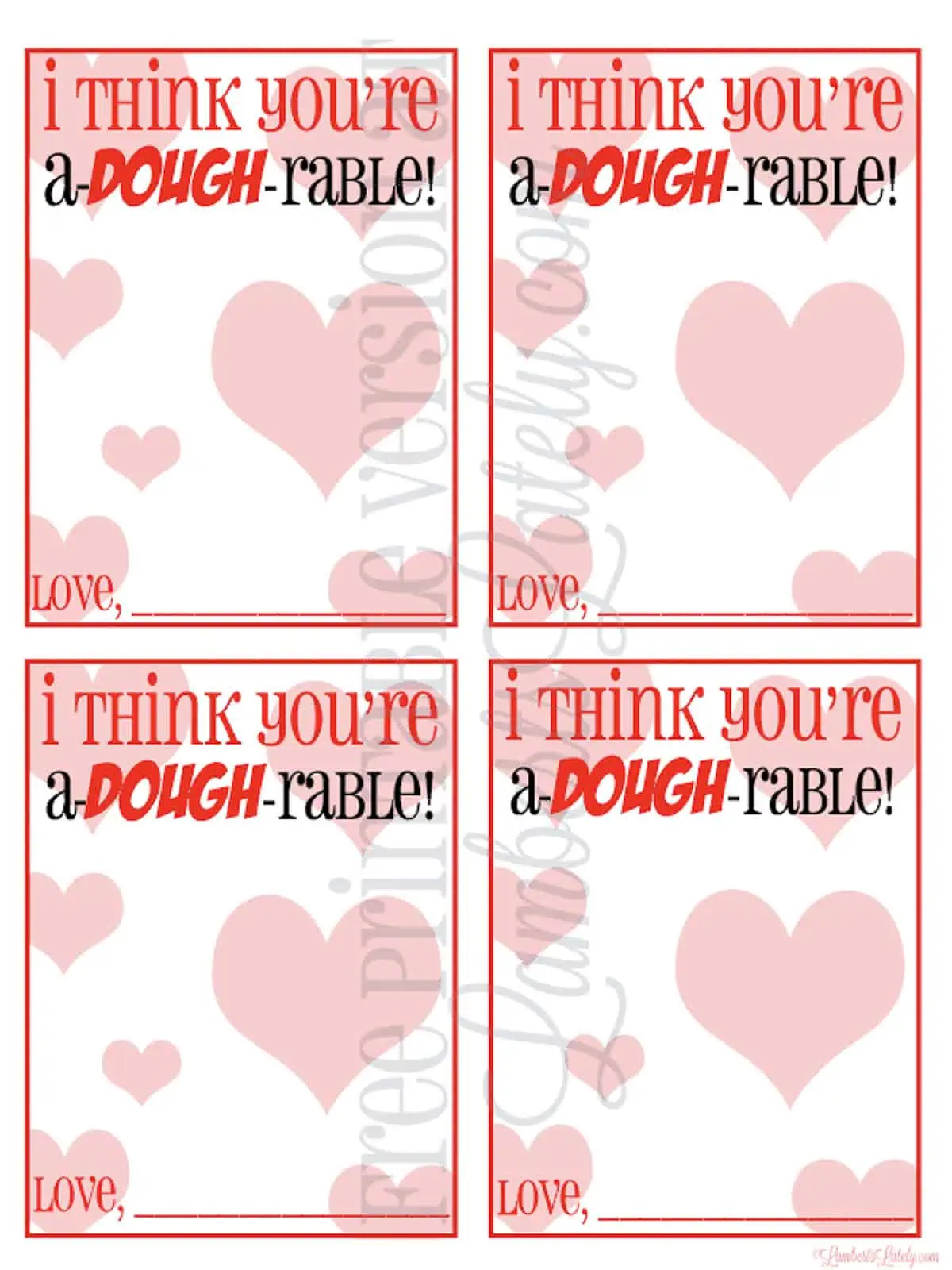 Free Play Doh Valentine Printable