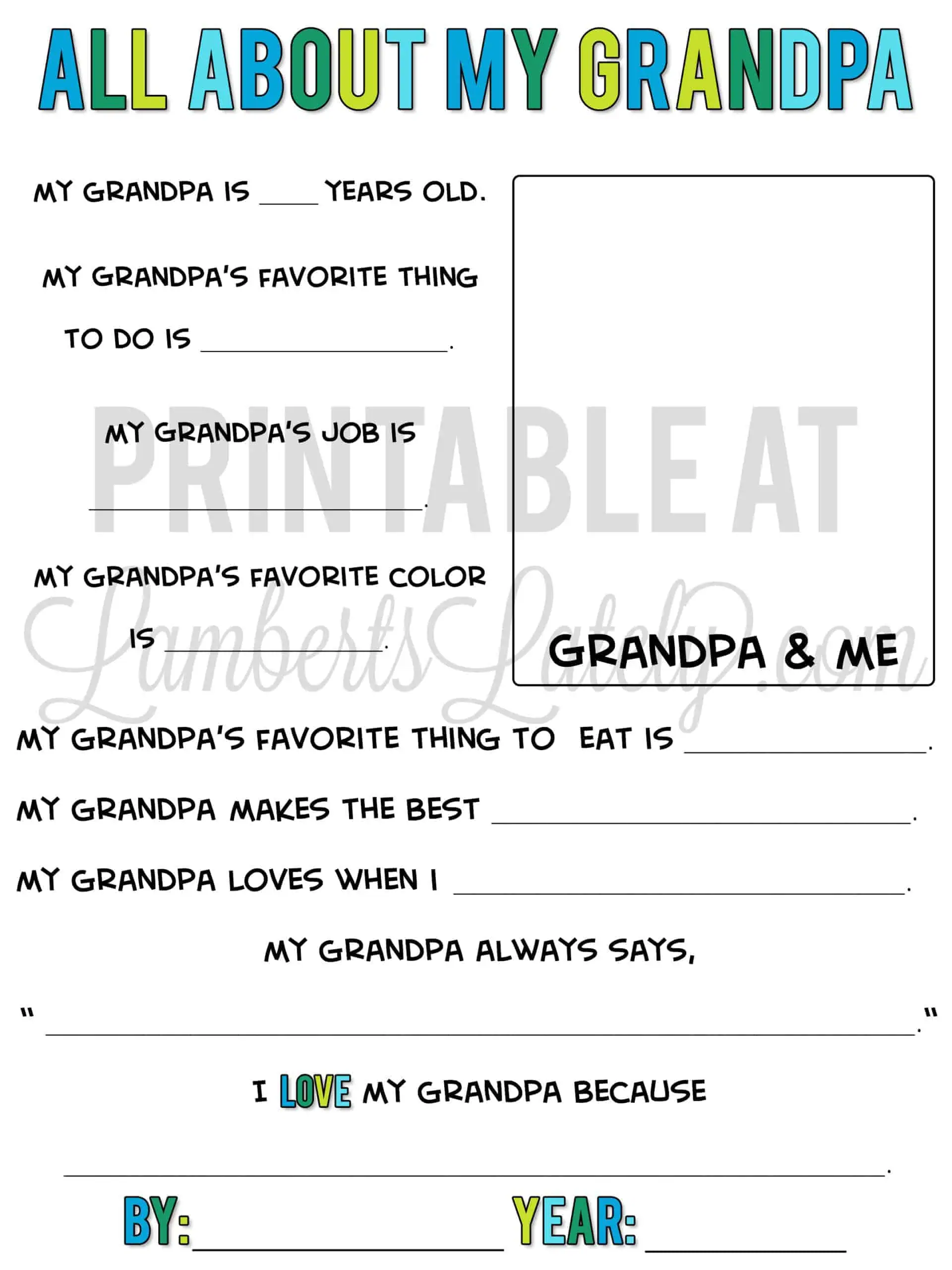 all about my grandpa printable pdf.