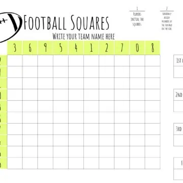 football squares template with numbers randomized.