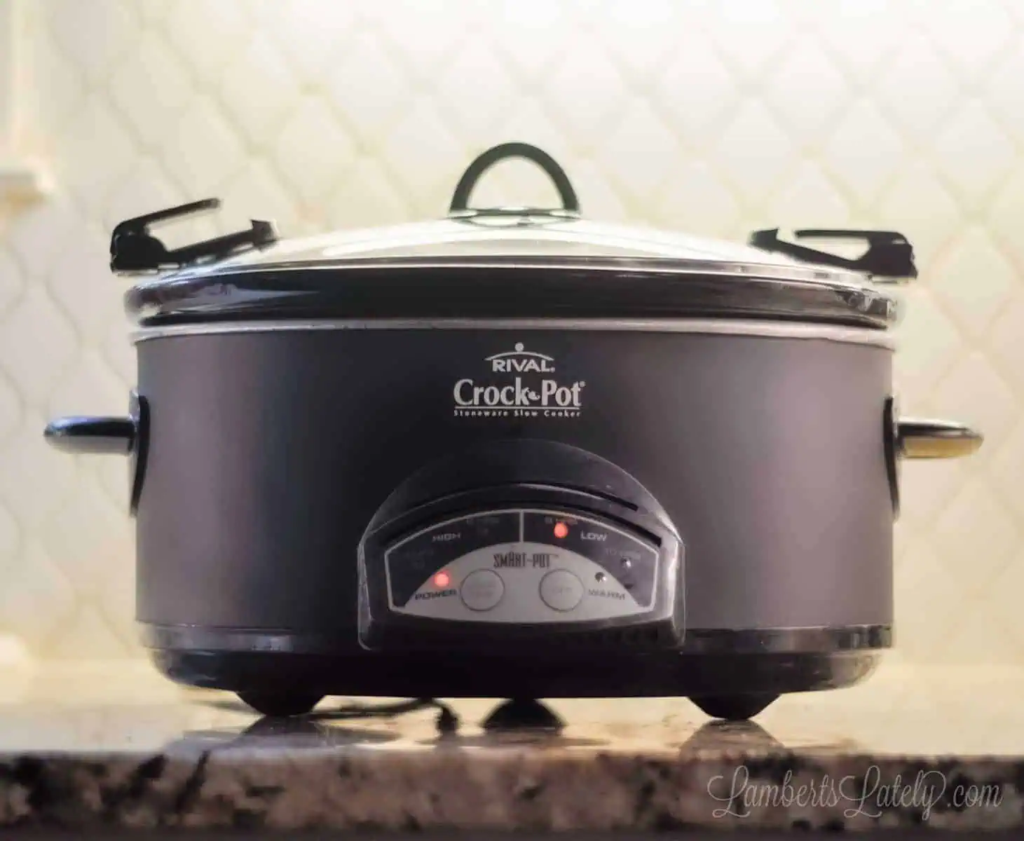 crock pot on a counter.