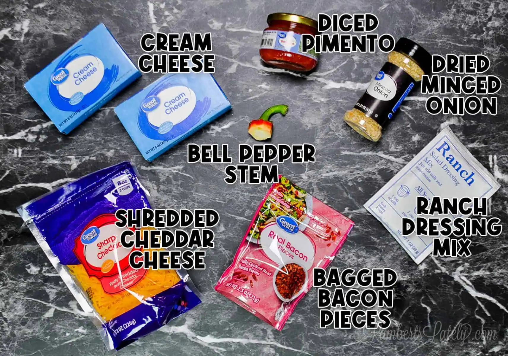 ingredients for pumpkin cheese ball.
