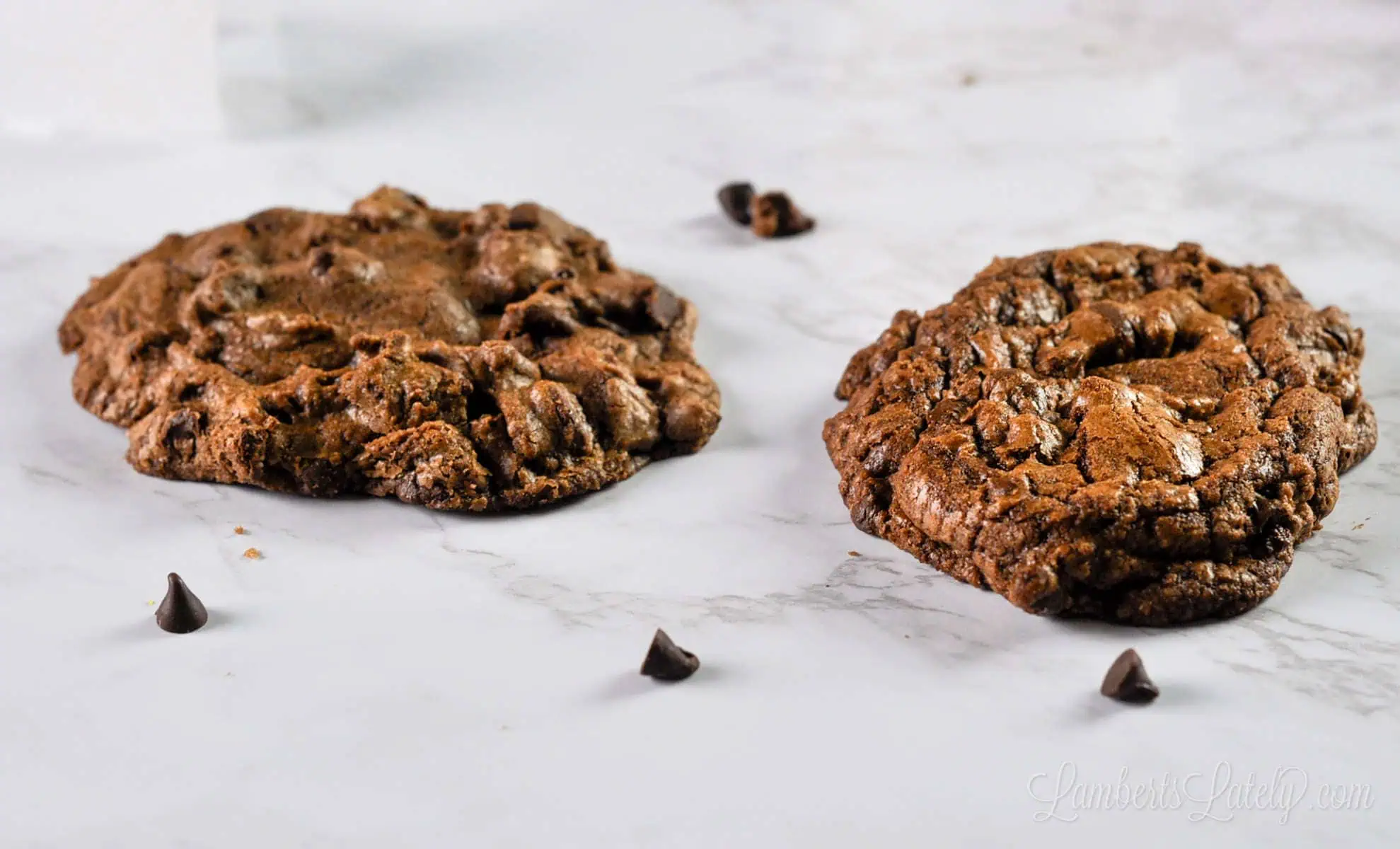 showing a flat cookie with a fluffy cookie.