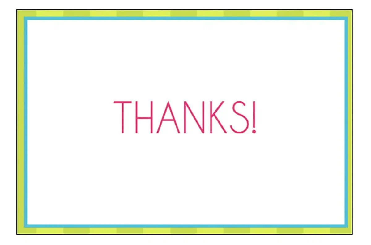 thanks card.
