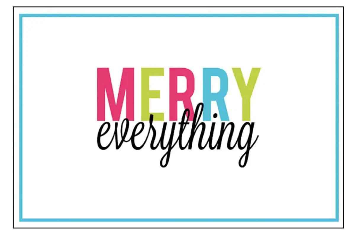 merry everything thank you note.