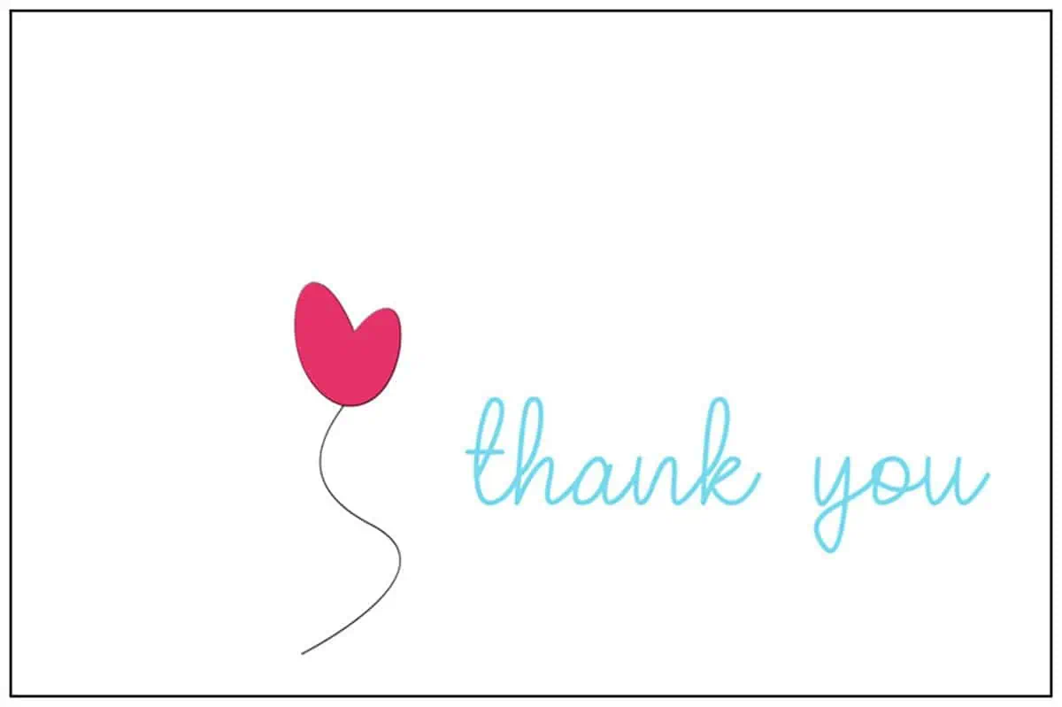 balloon thank you note.