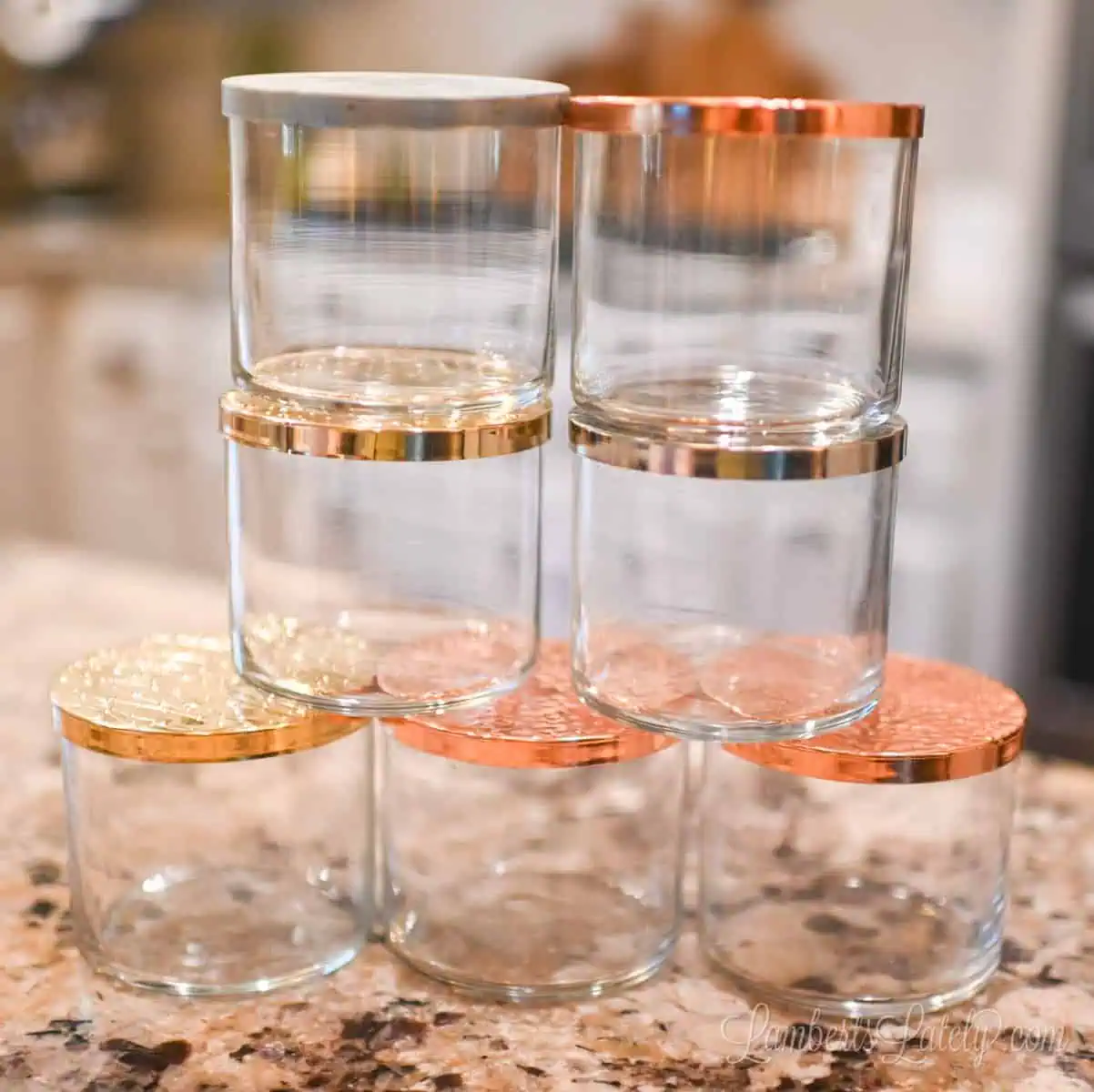 cleaned candle jars.