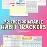 72 free printable habit trackers.