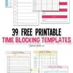39 free printable time blocking templates.