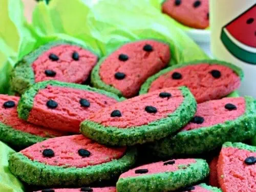 pile of watermelon sugar cookies.