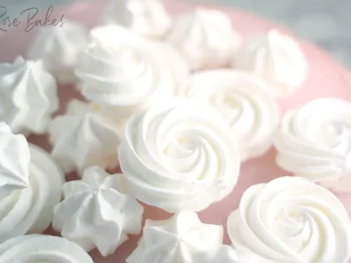 stack of meringue cookies.