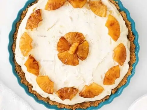 a full pineapple cream cheese pie.