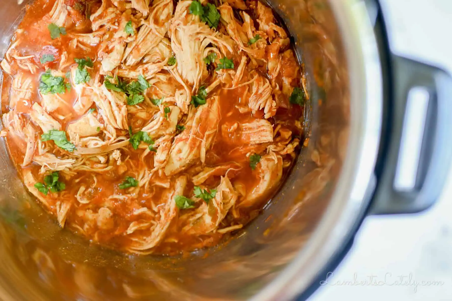 salsa chicken in an instant pot.
