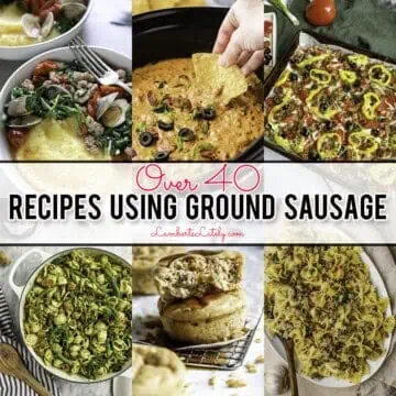over 40 recipes using ground sausage.