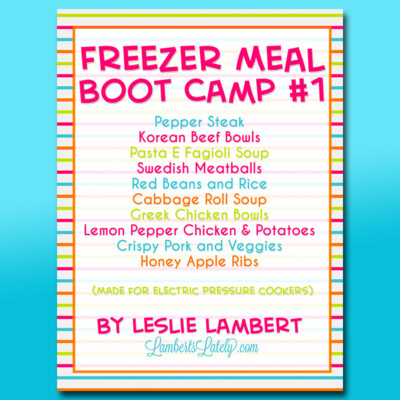 freezer meal boot camp #1 cover.