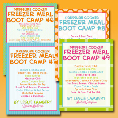 covers for freezer meal boot camps 6-9.