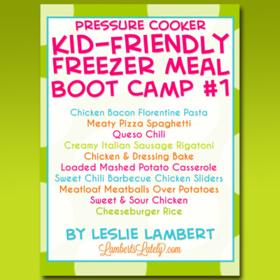 cover for kid-friendly freezer meal boot camps 1.