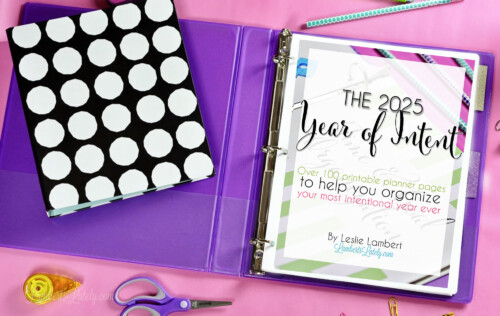the 2025 year of intent in a notebook.