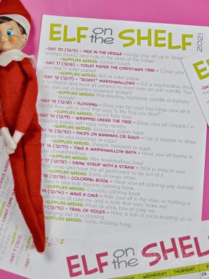 elf on the shelf activities printables.
