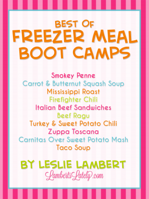 best freezer meal boot camp.