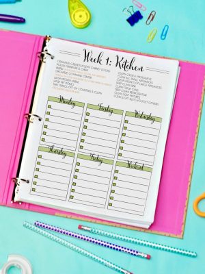 weekly cleaning schedule printable.