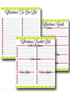 home organization printables - christmas planner.