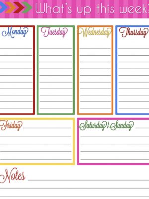 what's up this week schedule printable.