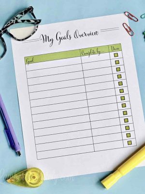 my goals overview printable.