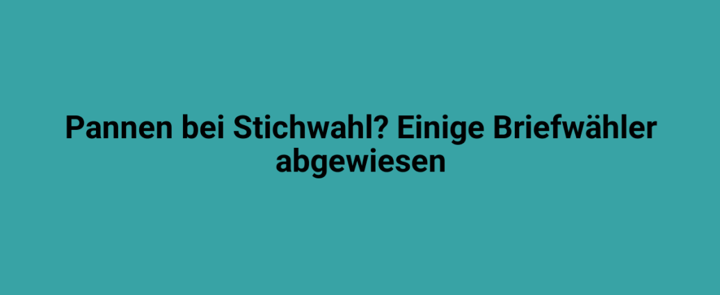 Anwohner in Lindweiler reagieren auf Briefwahl-Probleme während der Kommunalwahl.