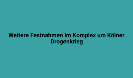 Moderne Festnahmen im Zusammenhang mit dem Kölner Drogenkrieg, sichtbar im Bereich des Polizeieinsatzes.