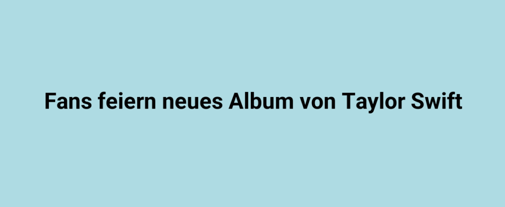 Moderne Illustration eines Blogbeitrags zum neuen Taylor Swift Album, in Türkis gehalten.