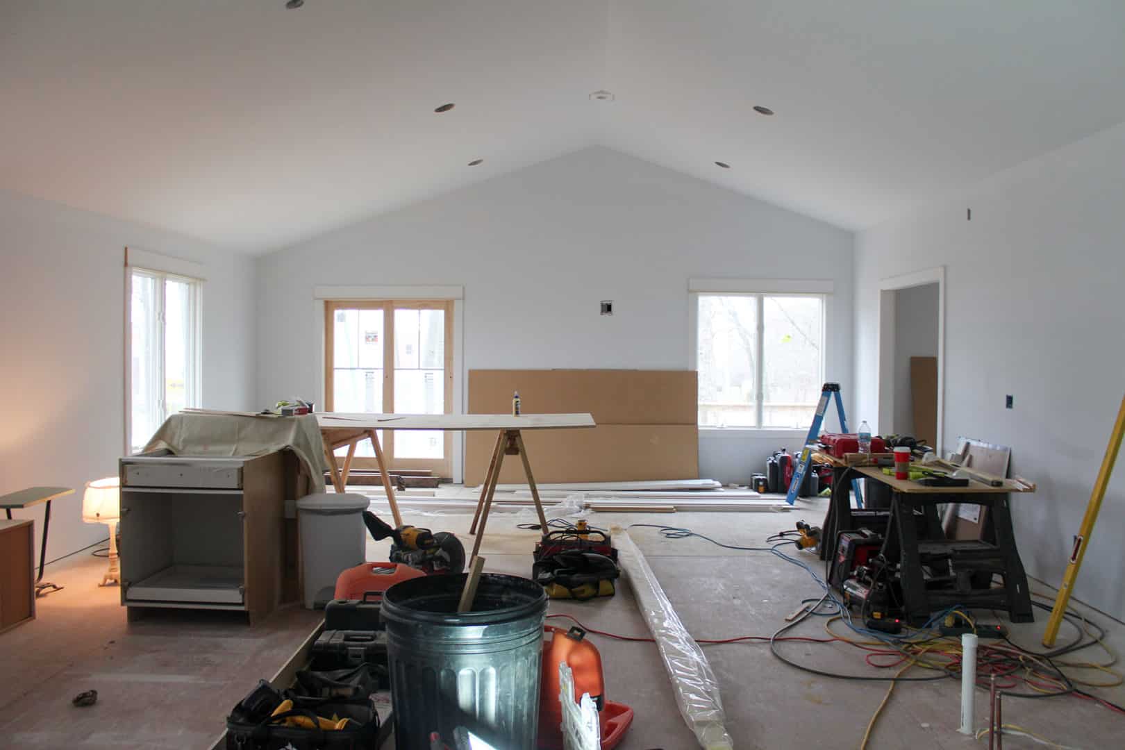 Interior of a new Livingston Homes house under construction.