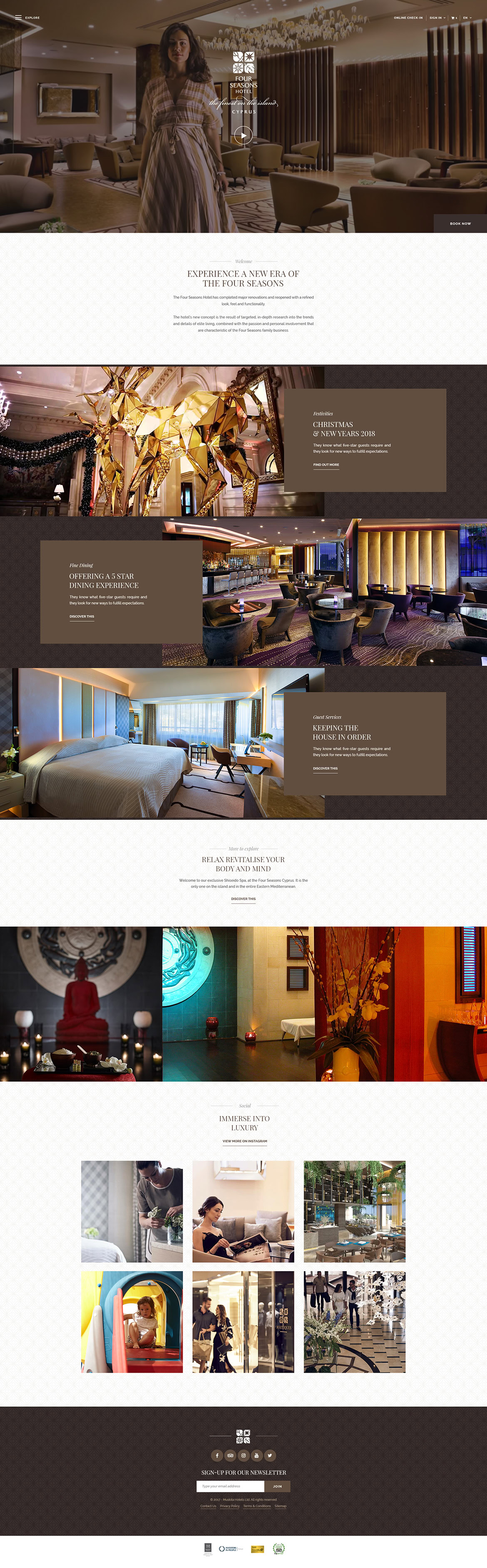 A luxurious hotel lounge with elegant seating, warm lighting, and decorative elements creating a sophisticated atmosphere.