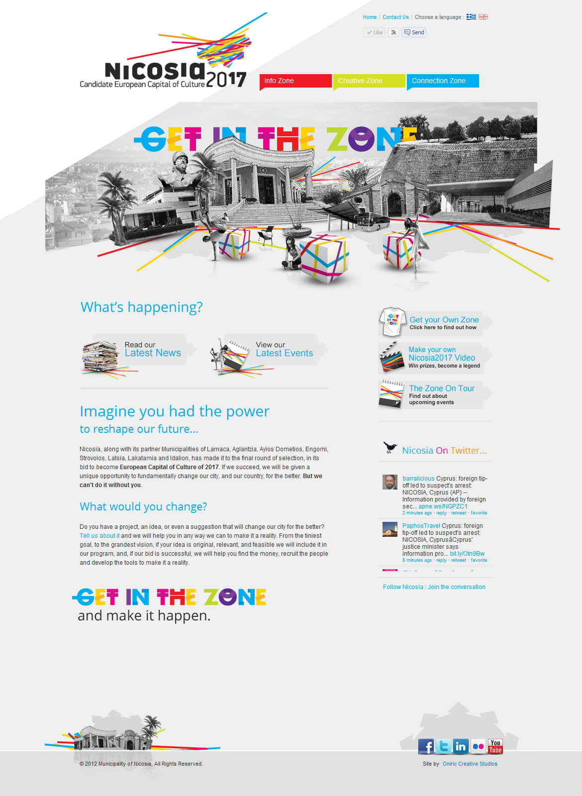 A colourful graphic with the text 