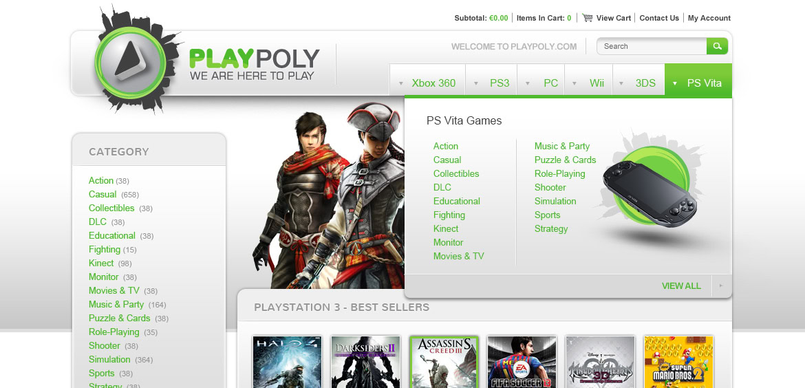A group of people in costumes standing together in front of a website homepage.