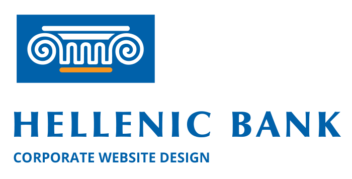 A colourful logo featuring a stylised Greek column design with the text 