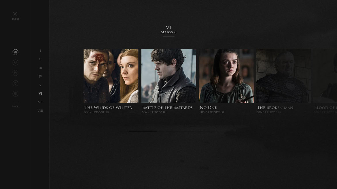 The image shows a streaming platform interface with a row of TV show thumbnails, including 
