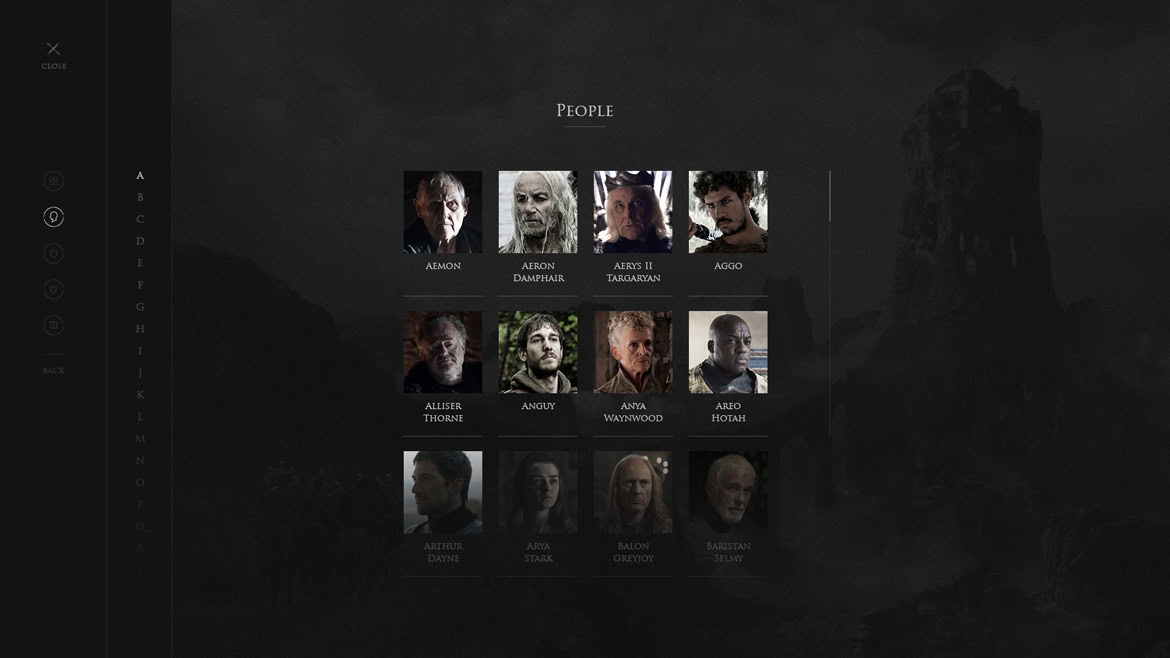 A group of actors' headshots arranged in a grid on a dark background.