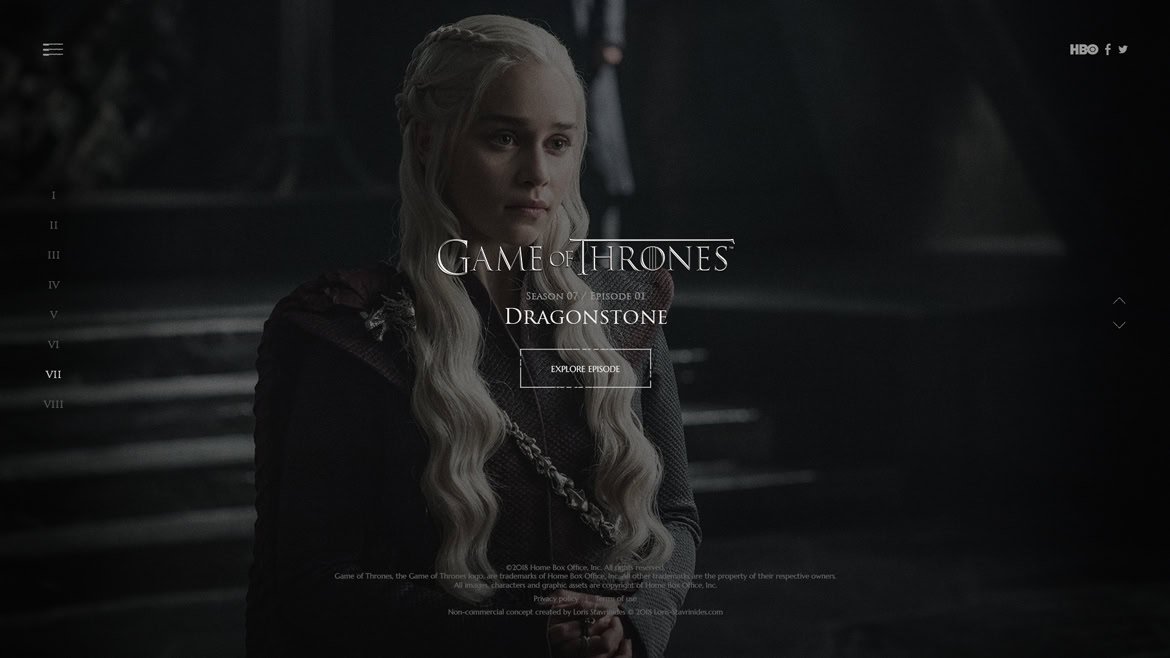 Game of Thrones: Daenerys Targaryen in Dragonstone throne room, with dark background and medieval setting.