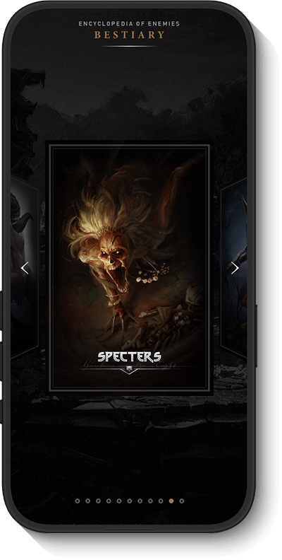 A fierce, flaming skull with glowing eyes and fiery hair, surrounded by dark, ominous clouds.