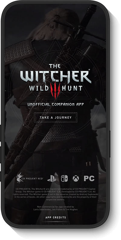 A woman in dark armor holding a sword, with the game title 