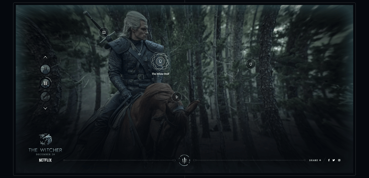 A woman in armour riding a horse through a dense forest, with game interface elements visible on the screen.