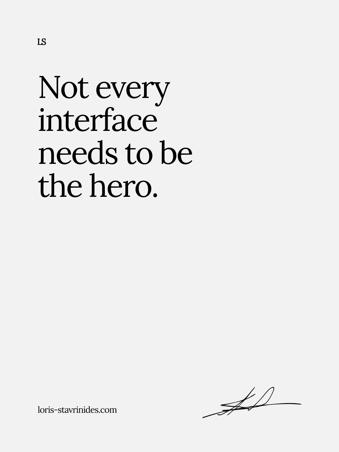 A motivational quote on a white background with a signature at the bottom.