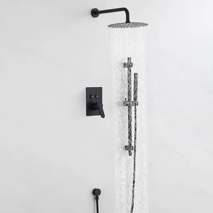 Hot and cold concealed shower set - 2 functions