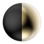 47.black+brushed gold Tall bathroom tap with square spout and round body - B068 02