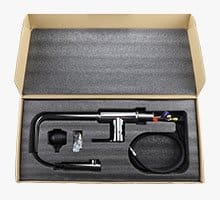 pearl cotton Tall bathroom tap with square spout and round body - B068 02