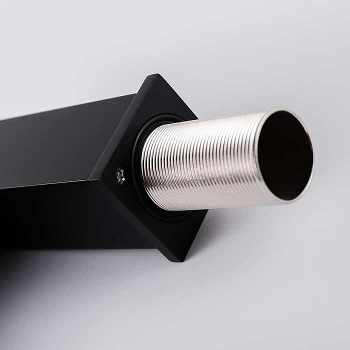 Matte black single bathroom mixer tap -detail2- B016 01