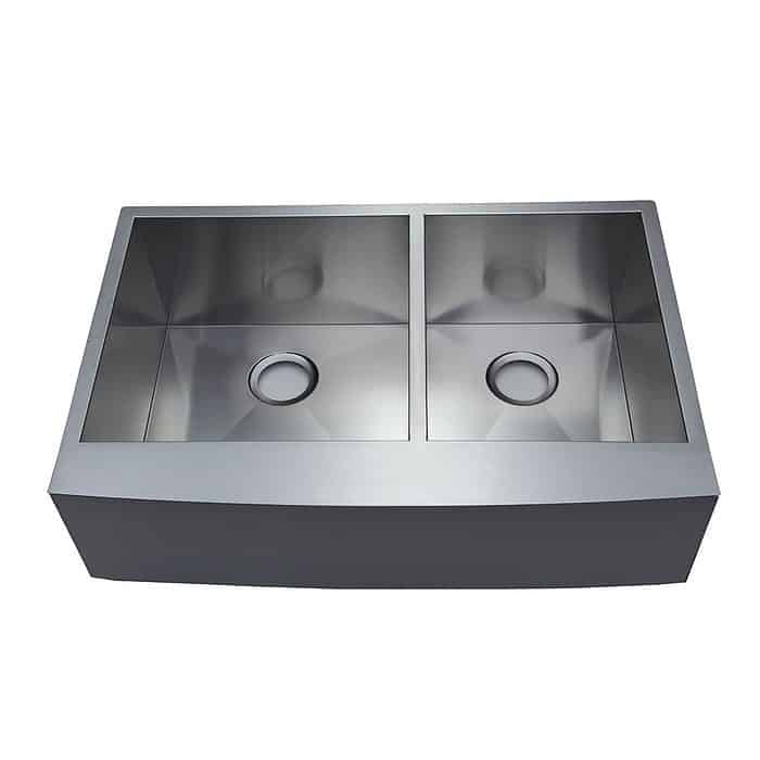 Stainless steel 33 inch 60/40 apron farmhouse sink - IAL332210A-1