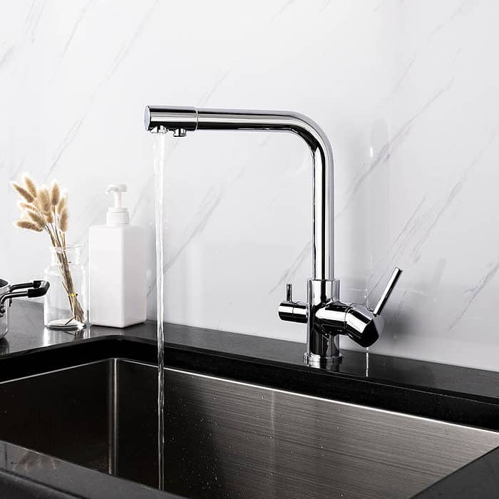 90 degree kitchen faucet with drinking water dispenser - chrome - K535 06 01 1