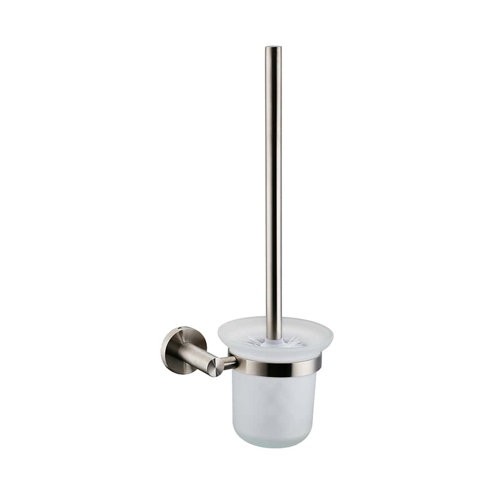 Brushed steel round style brush holder - A015 09 16 2